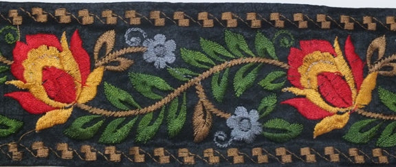 ANTIQUE TRIM BLACK RED GOLD