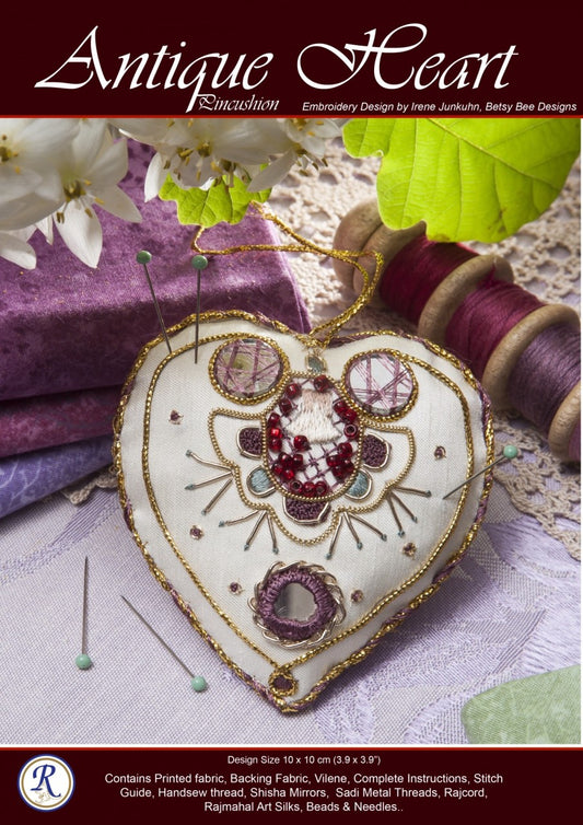Antique Heart Pincushion Kit