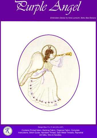 Purple Goldwork Angel
