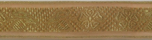 GOLDEN PINK STIFF RIBBON TRIM 45mm